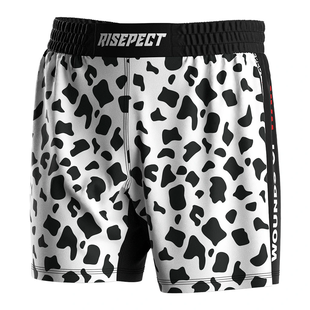 Black Patches MMA Fight Shorts 1