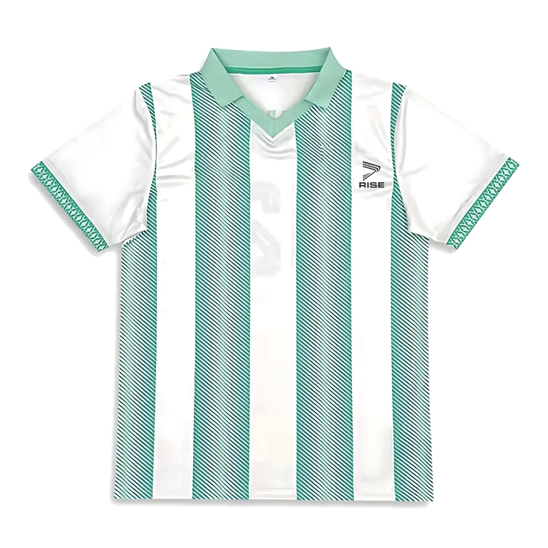 Football Jersey with Light Green Stripes 1