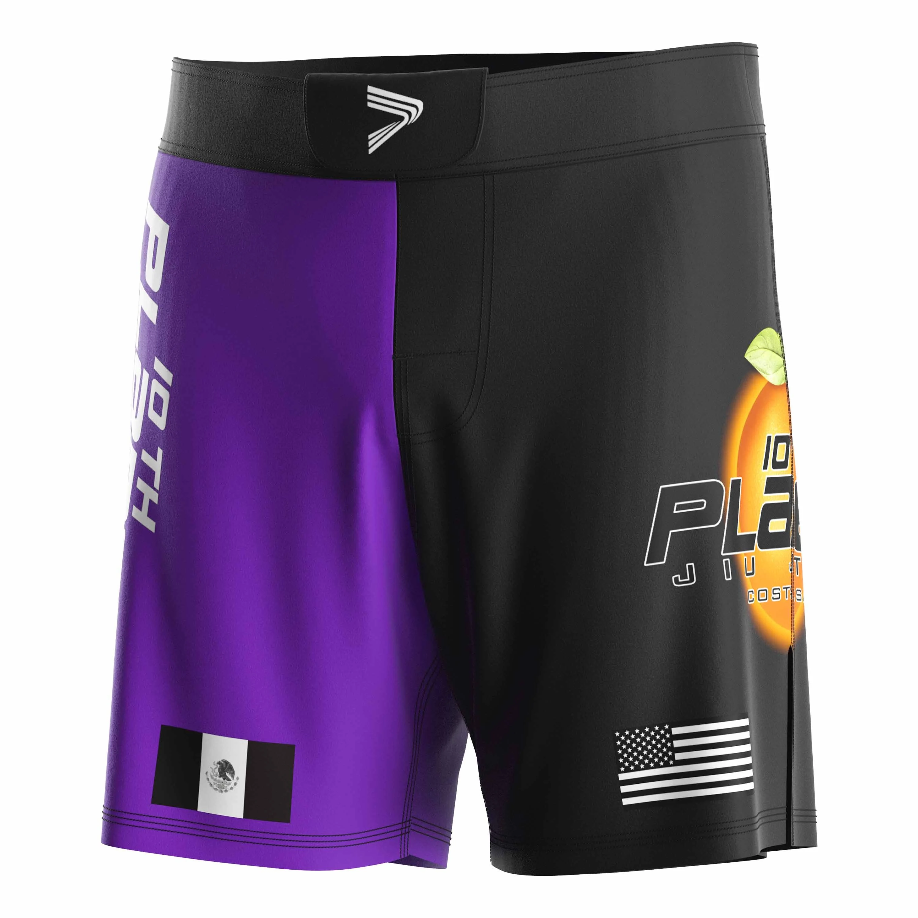 Black and Purple Dual-Tone MMA Shorts 1