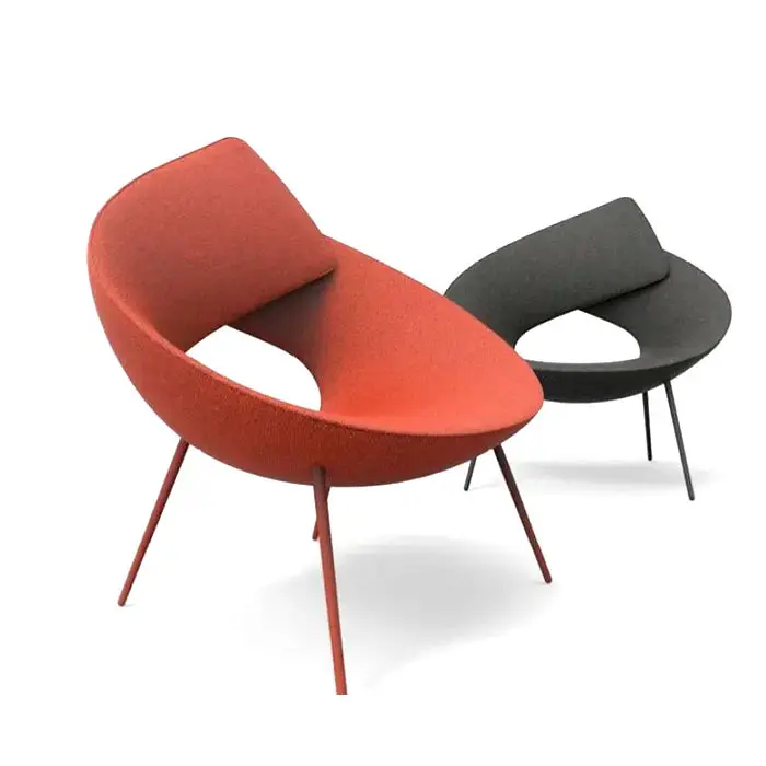 Modern Accent Lounge Chair Fiberglass Shell by HENYANG 2