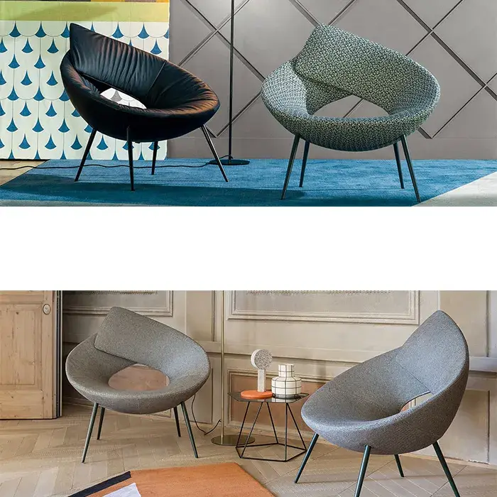 Modern Accent Lounge Chair Fiberglass Shell by HENYANG 7