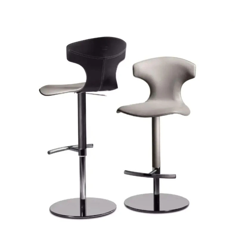 Best selling nordic designer bar lift simple with swivel back stainless steel bar chair 1
