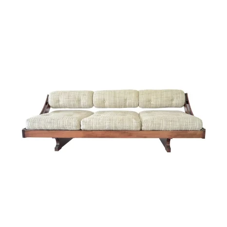 Popular Italian Light Luxury Retro Leather Living Room Sofa Northern Europe Modern Simple Large Solid Wood Living Room Sofa 1