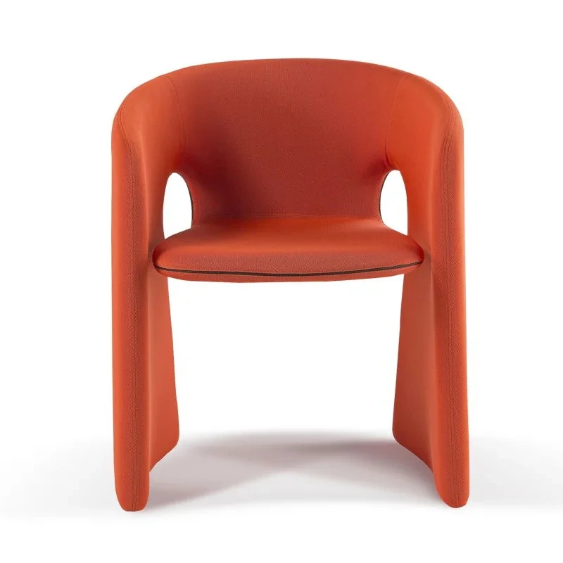 Nordic Designer Dressing Single Chair Fabric Home Dinner Room Dining Chair Customs Color Modern Furniture Cafe Chair 1