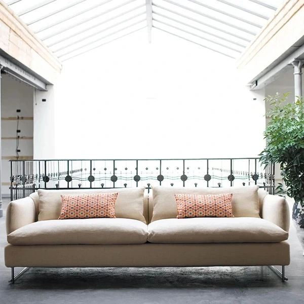 Living Room Couch Sofa White Fabric Sofa Cover Sofa Set Furniture Modern Office Furniture U Shaped Sectional 1