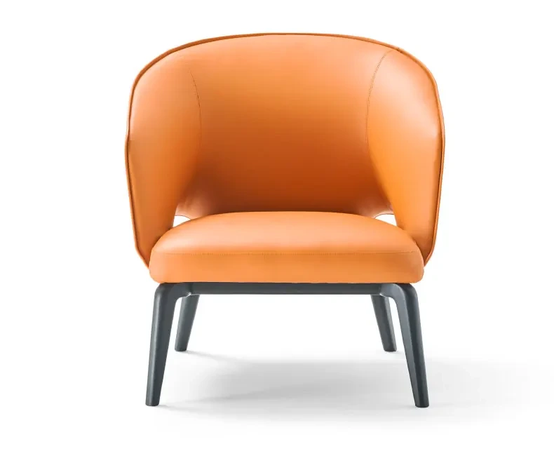 Luxury Bedroom Leisure Chair Leather Modern Velvet Fabric Metal Legs Arm Dining Leisure Chair For Hotel Lobby 1