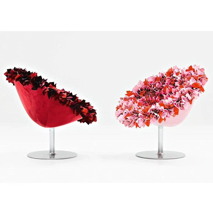 Modern Creative Living Room Furniture Swivel Flower Colored Leisure Chair Egg Shape Lounge Chair For Petal Single Sofa 1