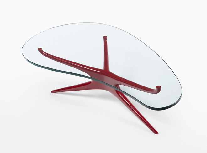 Modern Simple Creative Tempered Glass and Solid Wood Fiberglass Coffee Table for Living Room Home Furniture 1