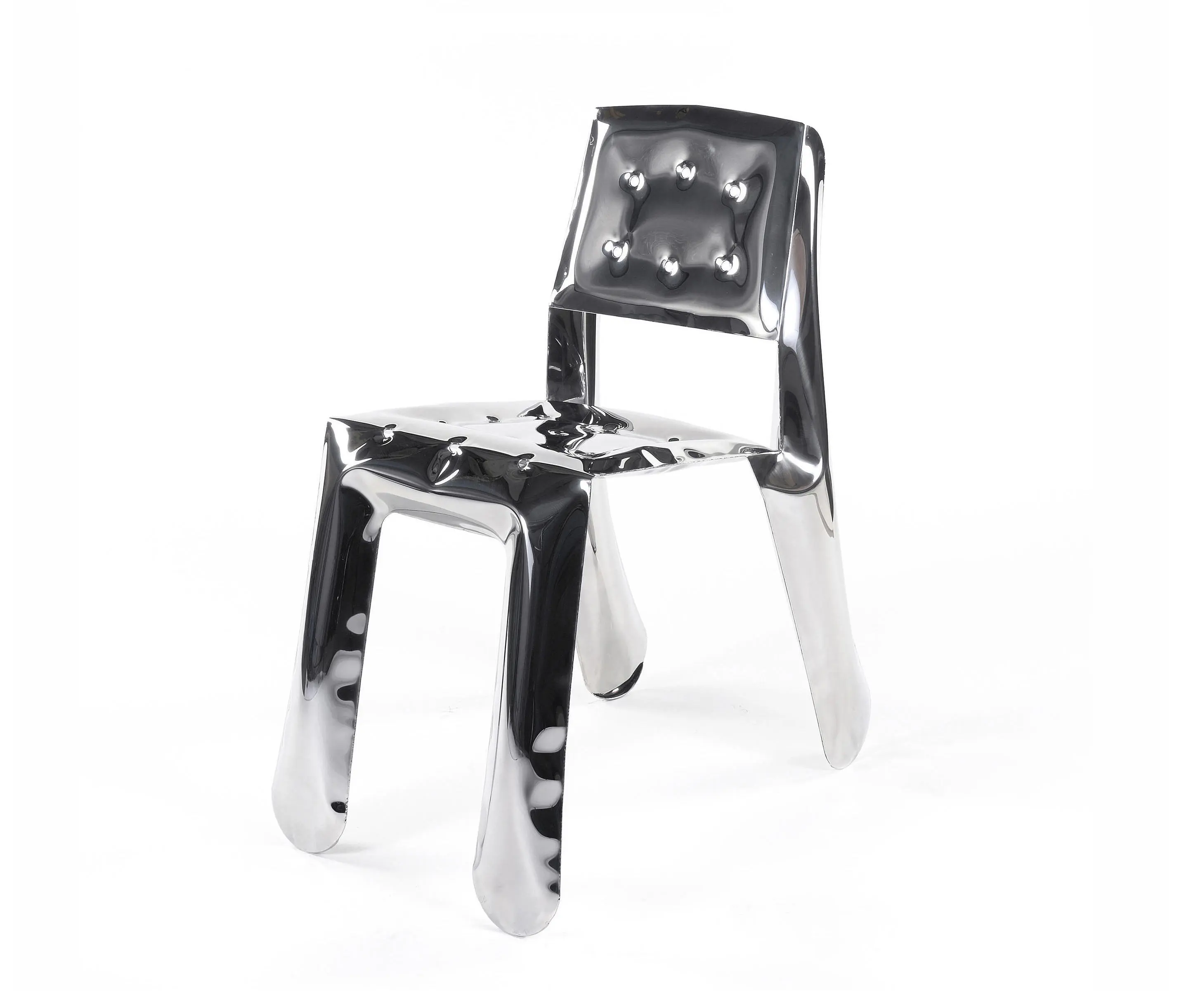 Modern Creative Polish mirror stainless steel dining chair set Villa Art Deco Stool Lobby Lounge Chair 1