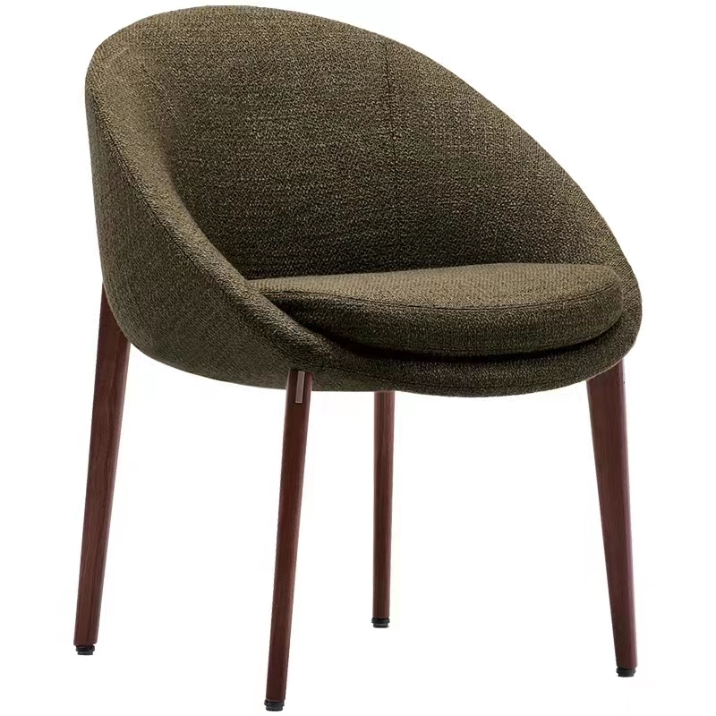 Italian Designer Minimal Dining Chair with Advanced Armrest Backrest Cafe Hotel Negotiation Reception Fabric Material Table Use 1