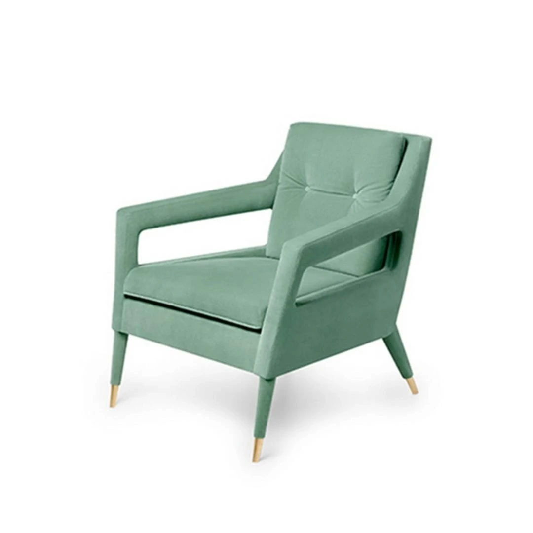 Modern Design Customized Fully Upholstered Leisurely Solid Wood Sofa Chair for Living Room Bedroom Apartment Villa 1