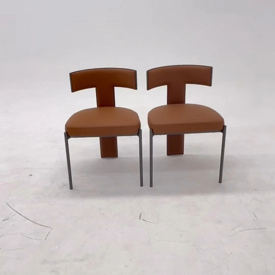 Italian Luxury Modern Leather Dining Chair for Home Office School Hotel Wedding Events for Living Room Kitchen Home Furniture 1