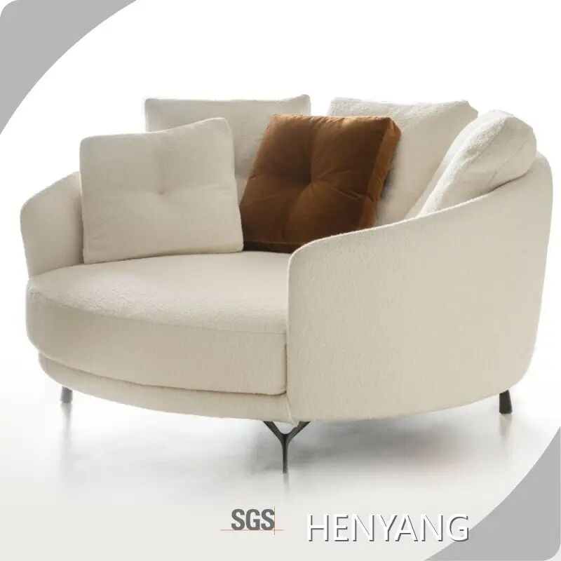 Modern Couch Round Curved Sofa by HENYANG 1
