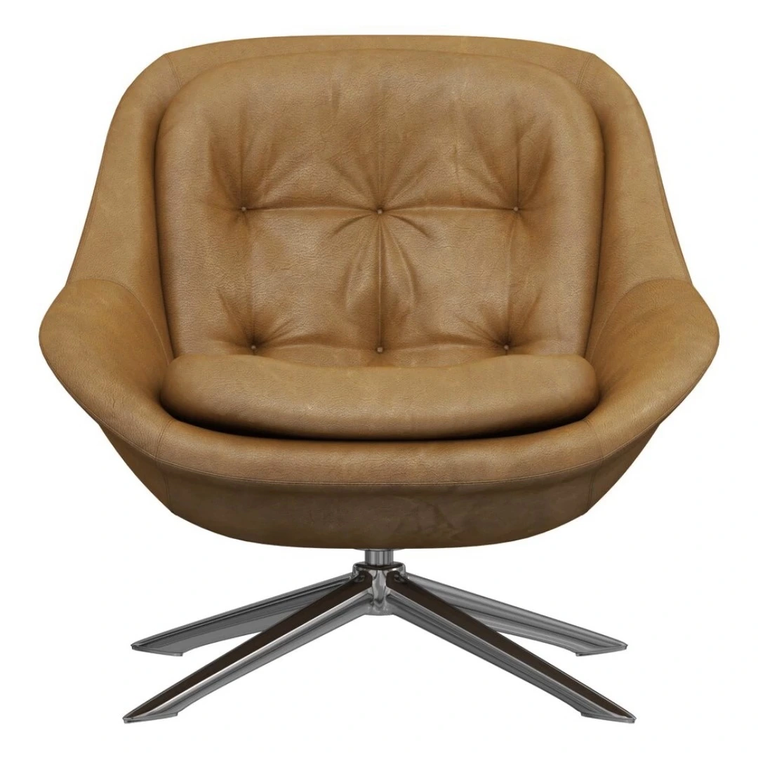 Luxurious Leather Leisure Chair - Simple and Elegant Comfort 1