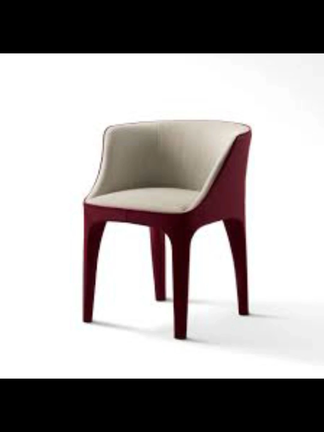 Italian minimalist saddle leather casual chair, designer model room dining chair 1