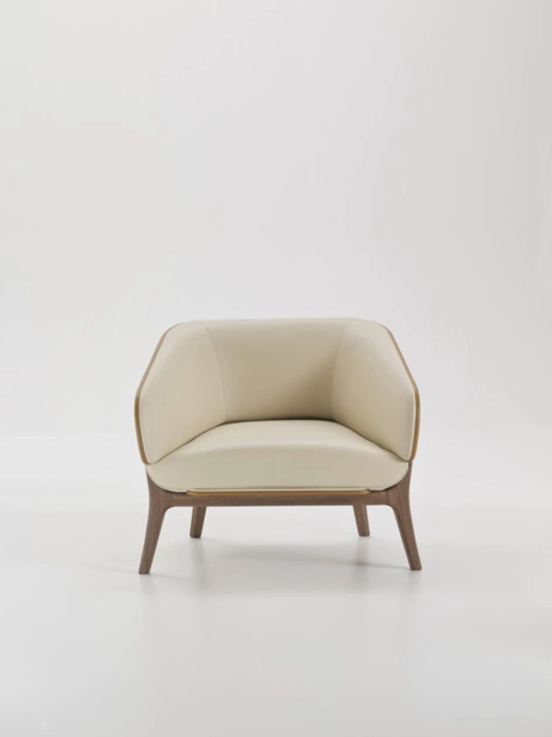 Nordic modern solid wood minimalist model room hotel lobby reception sofa chair 1
