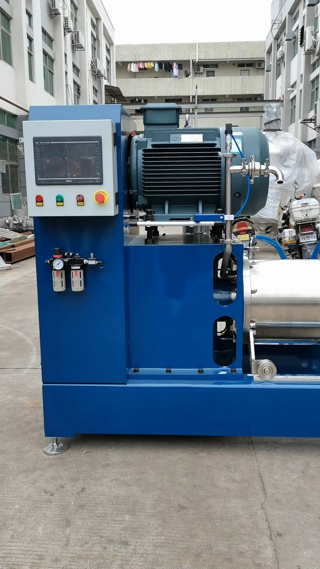 NMM Large Flow Screen Nano Bead Mill 400L Fineness 30μm-2μm 1