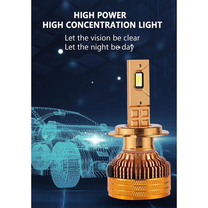 High Power Led Headlight Bulb Double Liquid Cooled Copper Tube High brightness 1