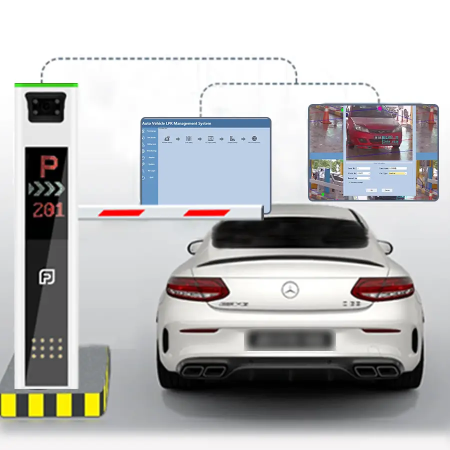 Automatic Plate Number Recognition Two Pieces of Single LED Module 64*64 Dot-matrix L192cm*H384cm (P3 Full-color LED Eight-line Display) RPL-YY04 Realpark Brand Automatic Plate Number Recognition 6