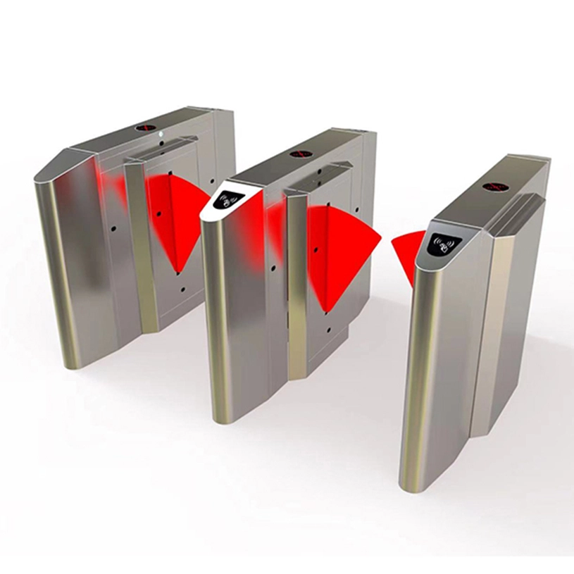 Access Control Security System Ic/id Card Fingerprint Barcode Qr Code Face Recognition Flap Barrier Turnstile 1