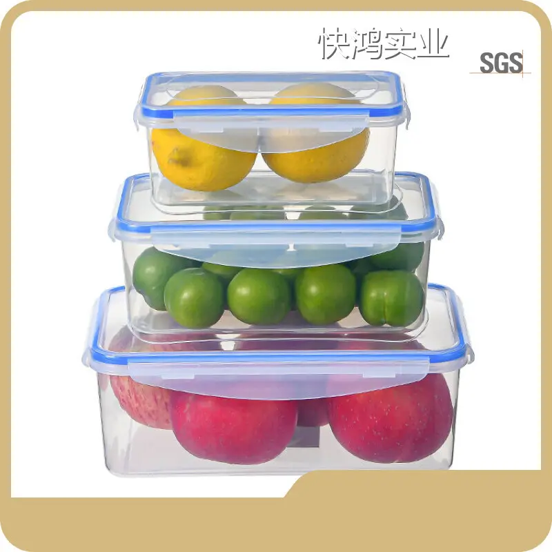 Custom Plastic Containers for Kitchen Customized 17*10.8*6.5cm / 20.5*13*8cm / 23.5*15.5*9cm Pp+silicon 1