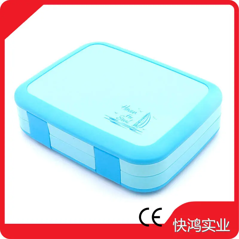Plastic Lunch Box with Compartments for for Microwave Use, Green Pp 1