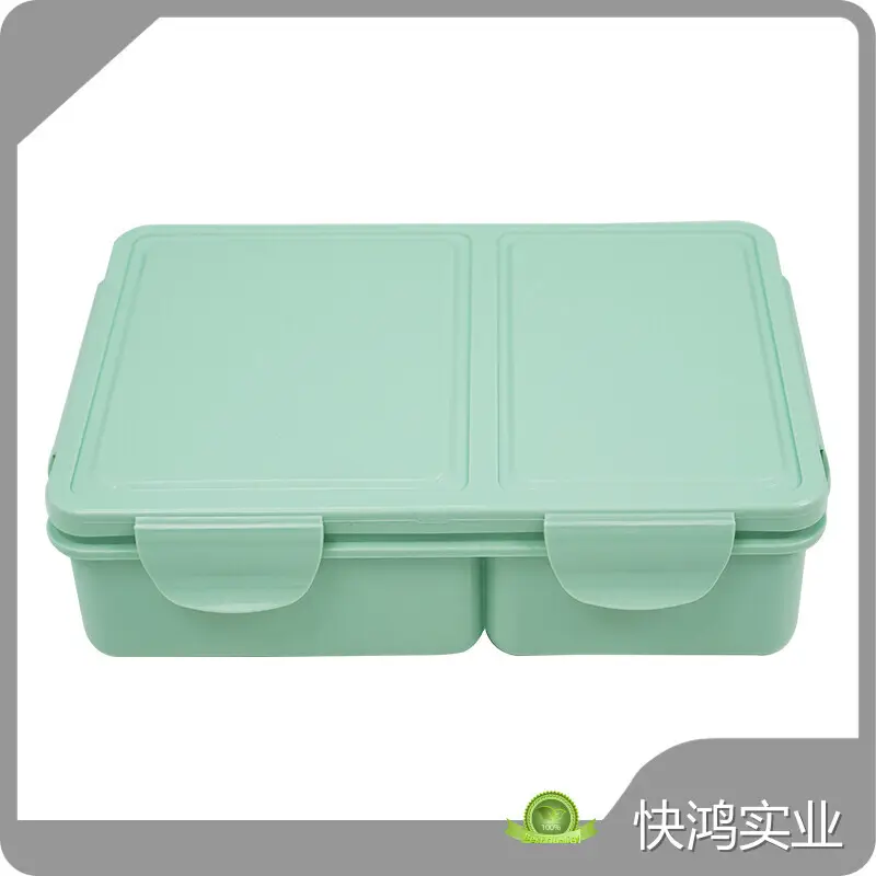 Latest Plastic Lunch Box with Handle 22*16*6cm for School Student 1