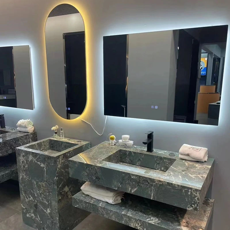 Marble Wall Hung Bathroom Vanity Floating Sink Vanity With Top 1