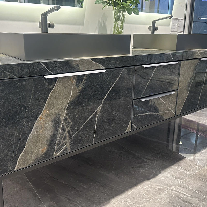 Freestanding Bathroom Vanity With Sink Stone Grain Vanity And Top 1