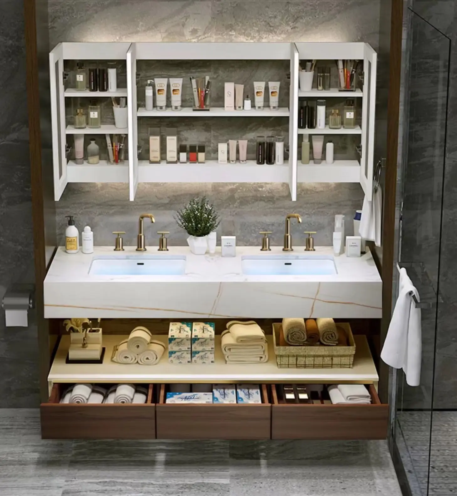 Bathroom Vanity with Sink and Mirror Warranty Stvanica 3