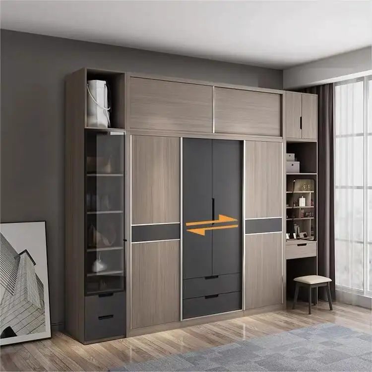 Sliding Door Wardrobe with Drawers Stvanica 2