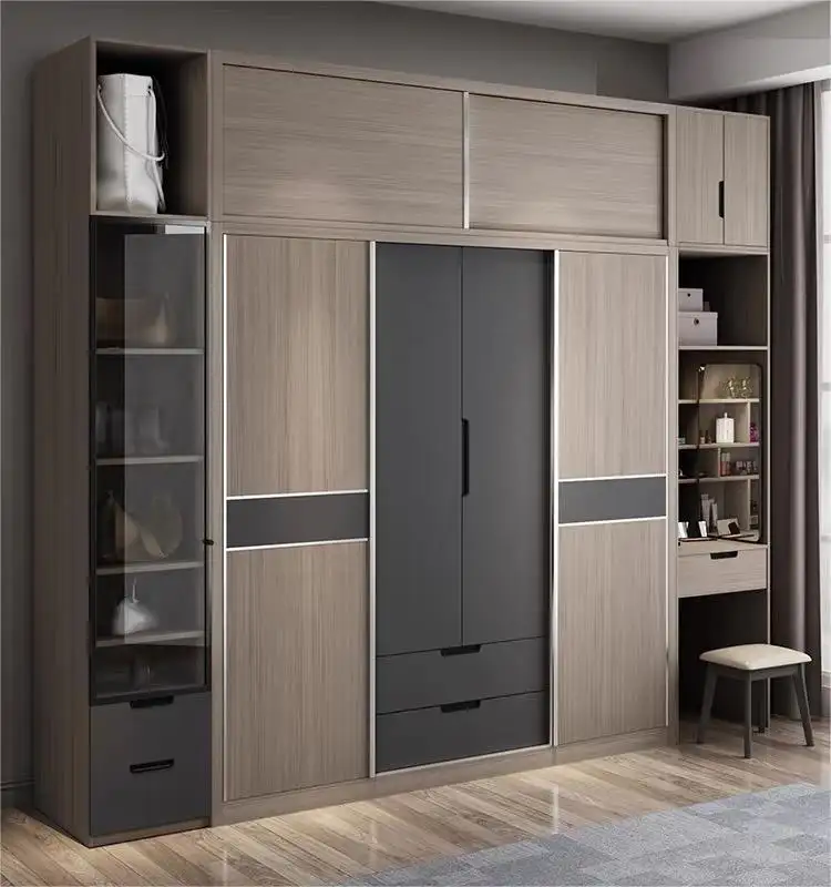 Sliding Door Wardrobe with Drawers Stvanica 11