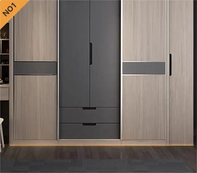 Sliding Door Wardrobe with Drawers Stvanica 12