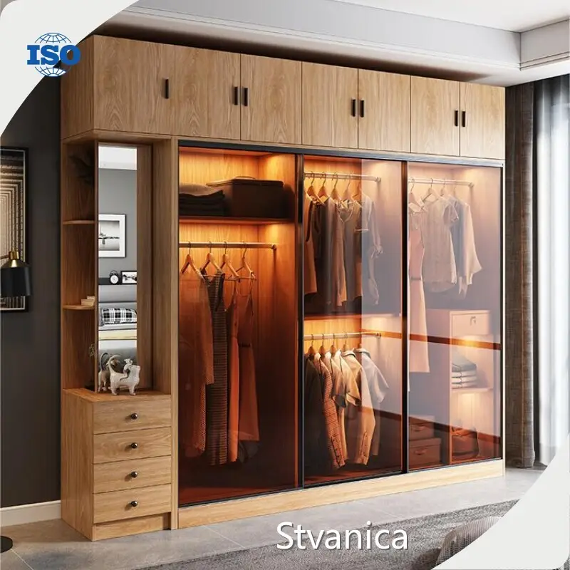 Деревянный шкаф с зеркалом Торговая марка Stvanica 1