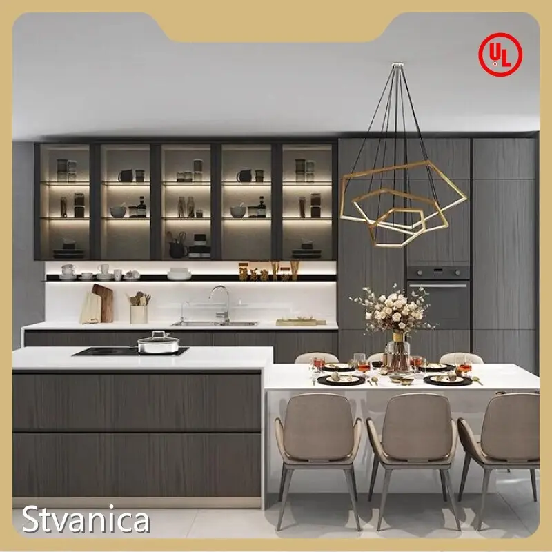 Hot Glass Front Kitchen Wall Cabinets with Glass Doors Stvanica Brand 1