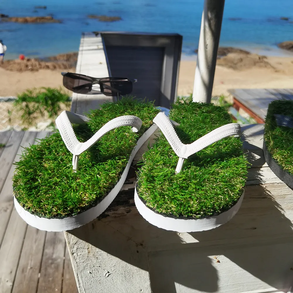 Fulikai Green Grass Slippers Suppliers EVA + Artificial Grass 6