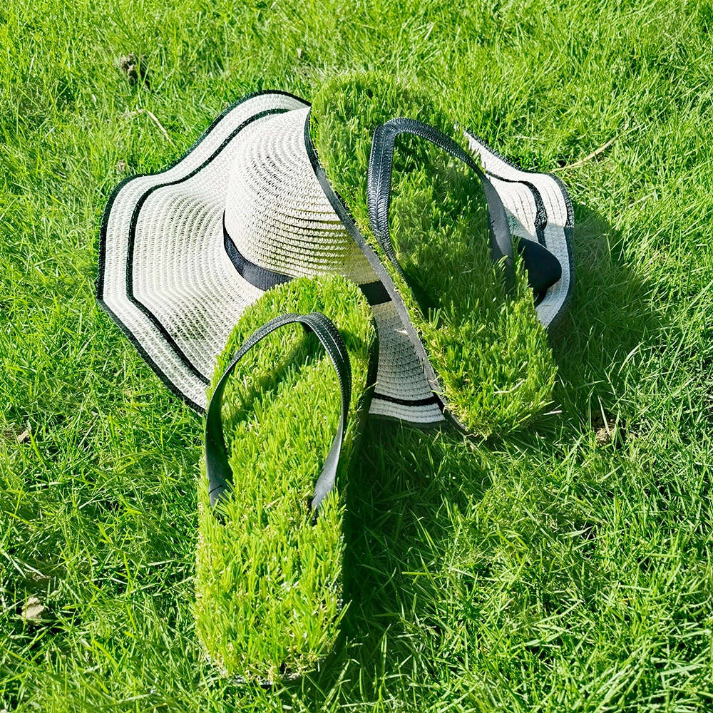 Fulikai Green Grass Slippers Suppliers EVA + Artificial Grass 4
