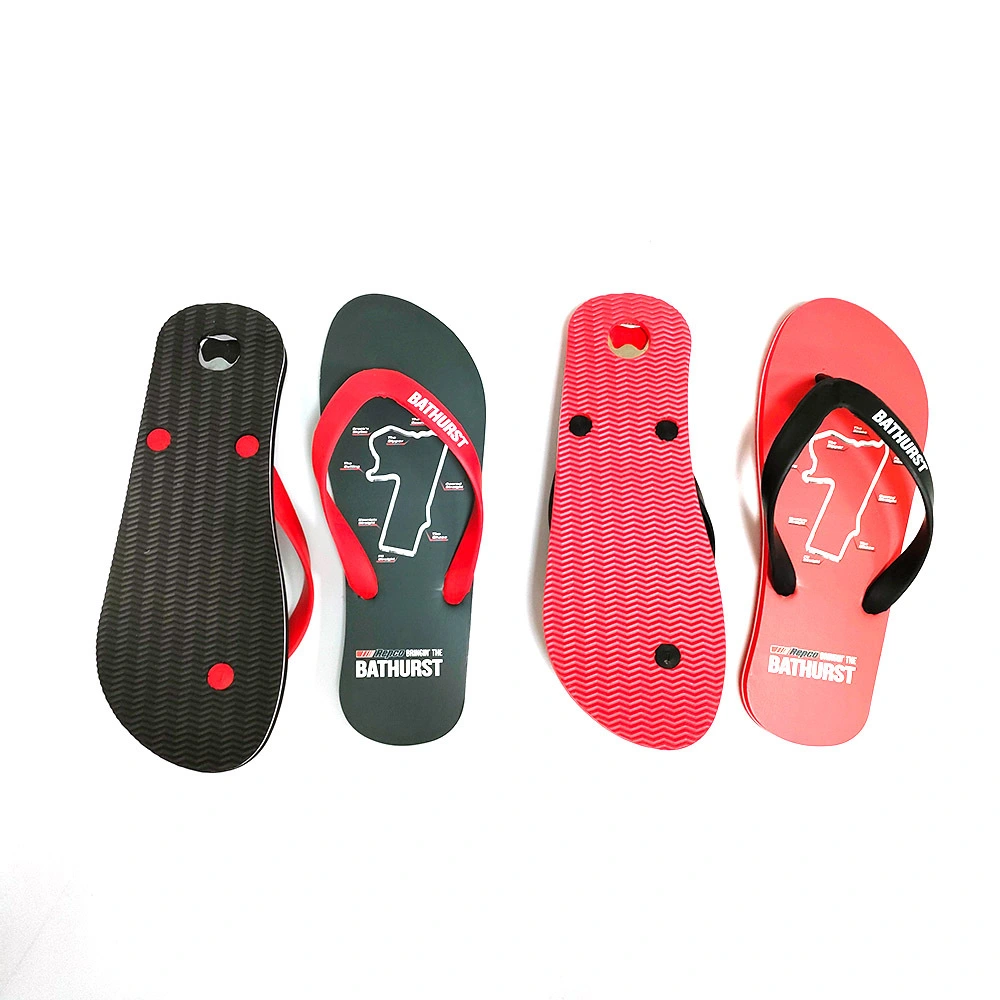 Red/Black 15 Mm Fulikai Brand Reef Slides with Bottle Opener 5