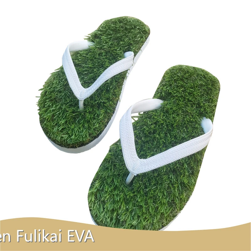 Fulikai Green Grass Slippers Suppliers EVA + Artificial Grass 1