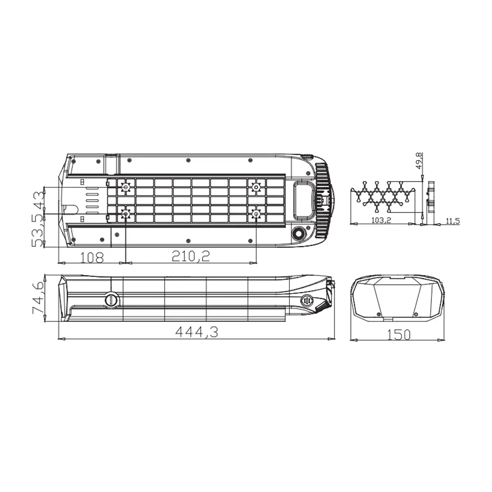Chamrider Battery Rear Rack Battery Ebike Factory for Bike 2