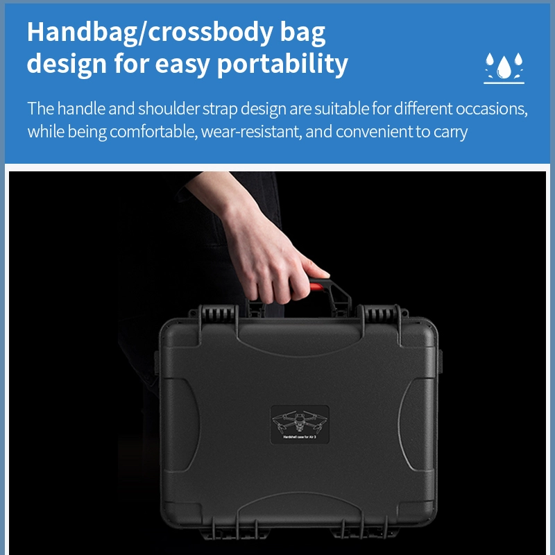 STARTRC Dual Layer Case For DJI Air 3S - Waterproof Hard Carrying Case With Custom Foam