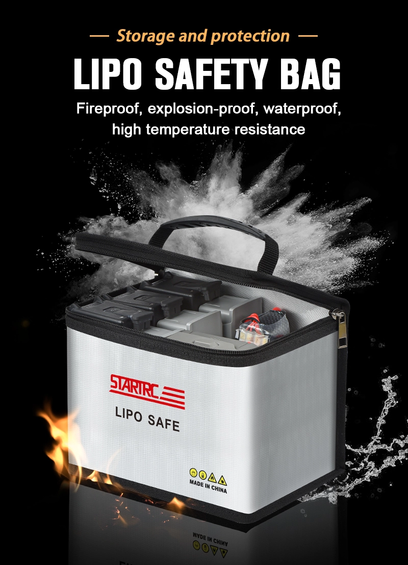 Bolsa segura para batería Lipo a prueba de explosiones ignífuga STARTRC 1