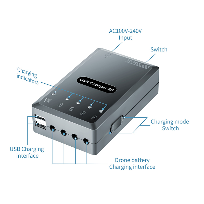STARTRC Battery Charger for DJI Air 2S/ Air 2 Drone Remote Controller 4