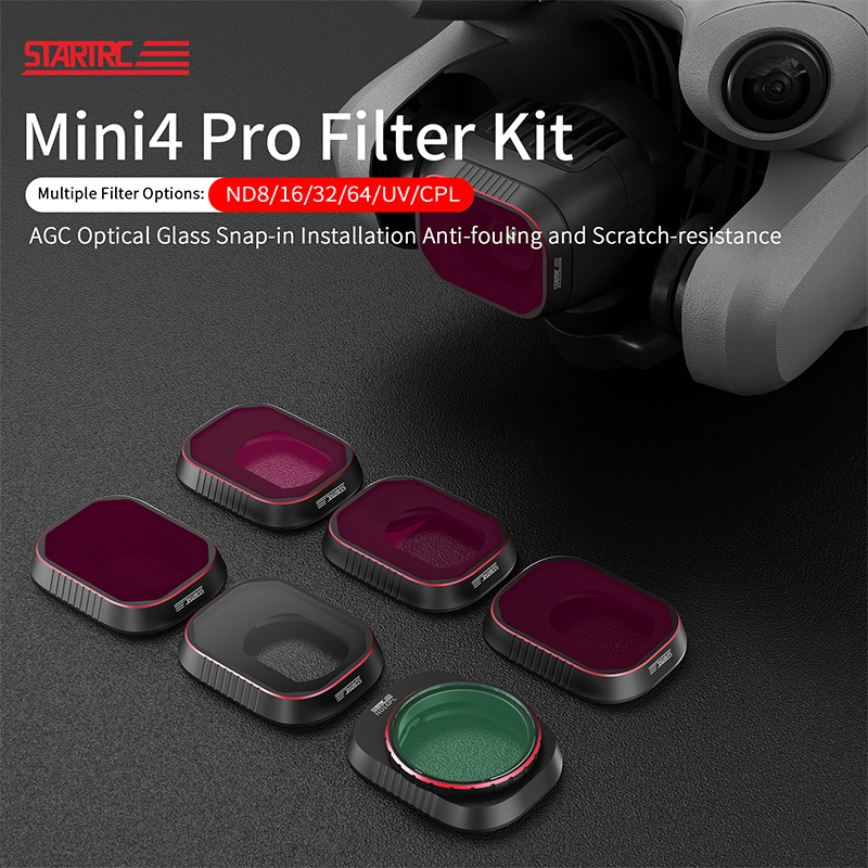 STARTRC Lente de cámara para drones Juego de 6 filtros para DJI Mini 4 Pro 1