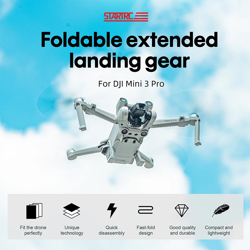 STARTRC Foldable Extended Landing Gear for DJI Mini 3 Pro 1