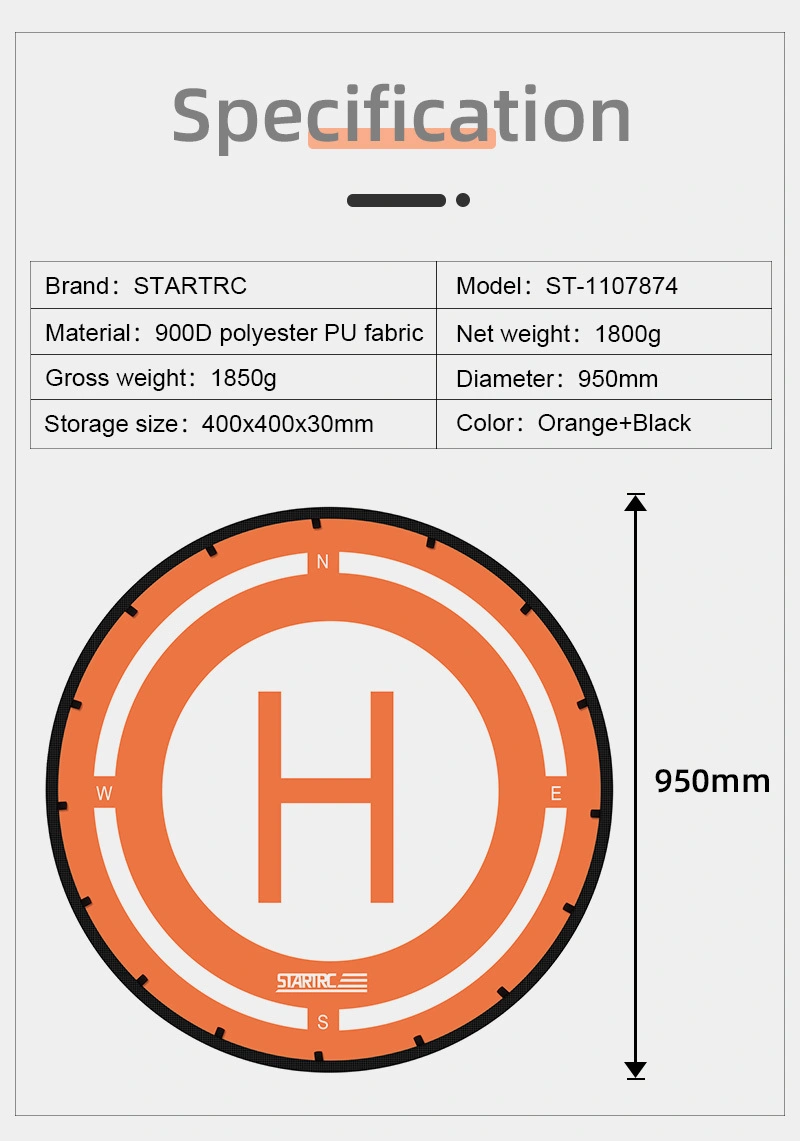 STARTRC 95cm Universal Foldable Helipad Landing Pad for DJI Drone Accessories 13