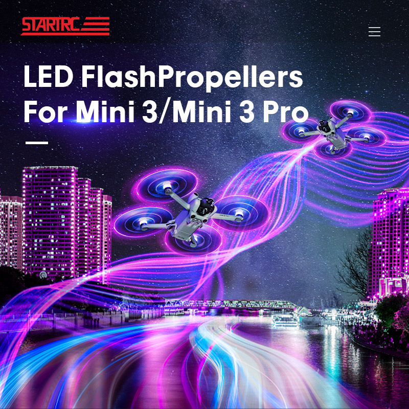 Hélices LED intermitentes coloridas STARTRC para DJI Mini 3 Pro 1