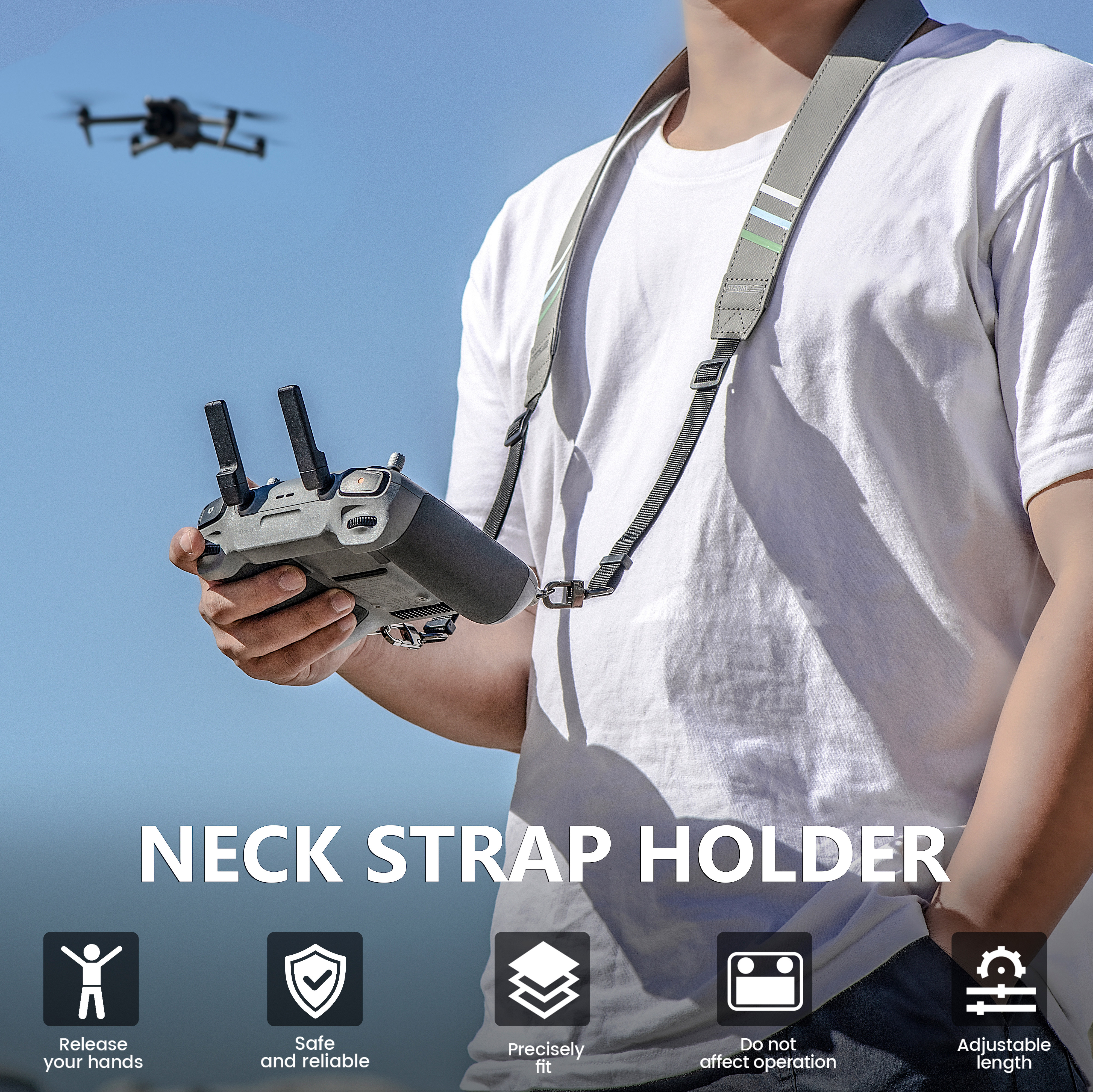 STARTRC 颈带 适用于 DJI RC/ DJI RC 2/ DJI RC Pro/ DJI RC Plus 6