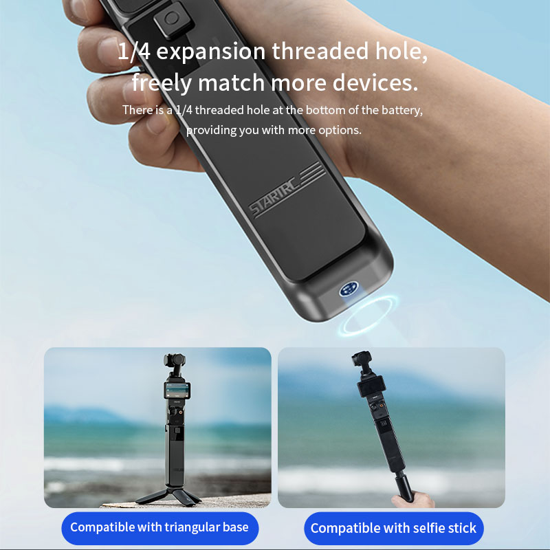 Mango de batería STARTRC 4000mAh Power Bank para DJI Osmo Pocket 3 7