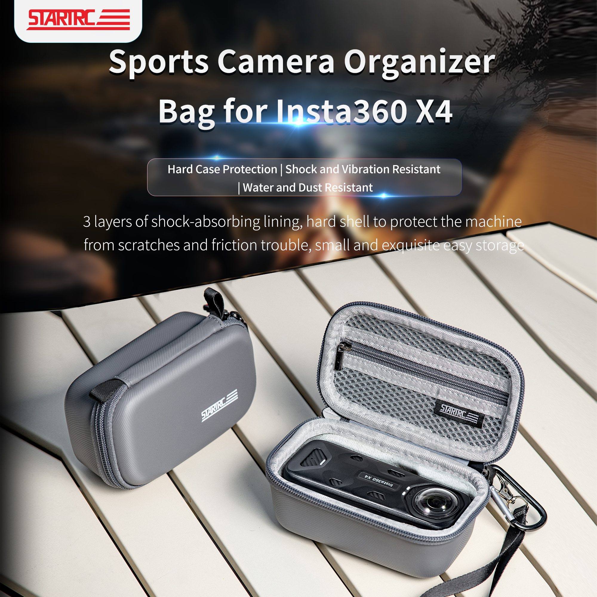 适用于 Insta360 X4 运动相机的 STARTRC 紧凑型便携包 3